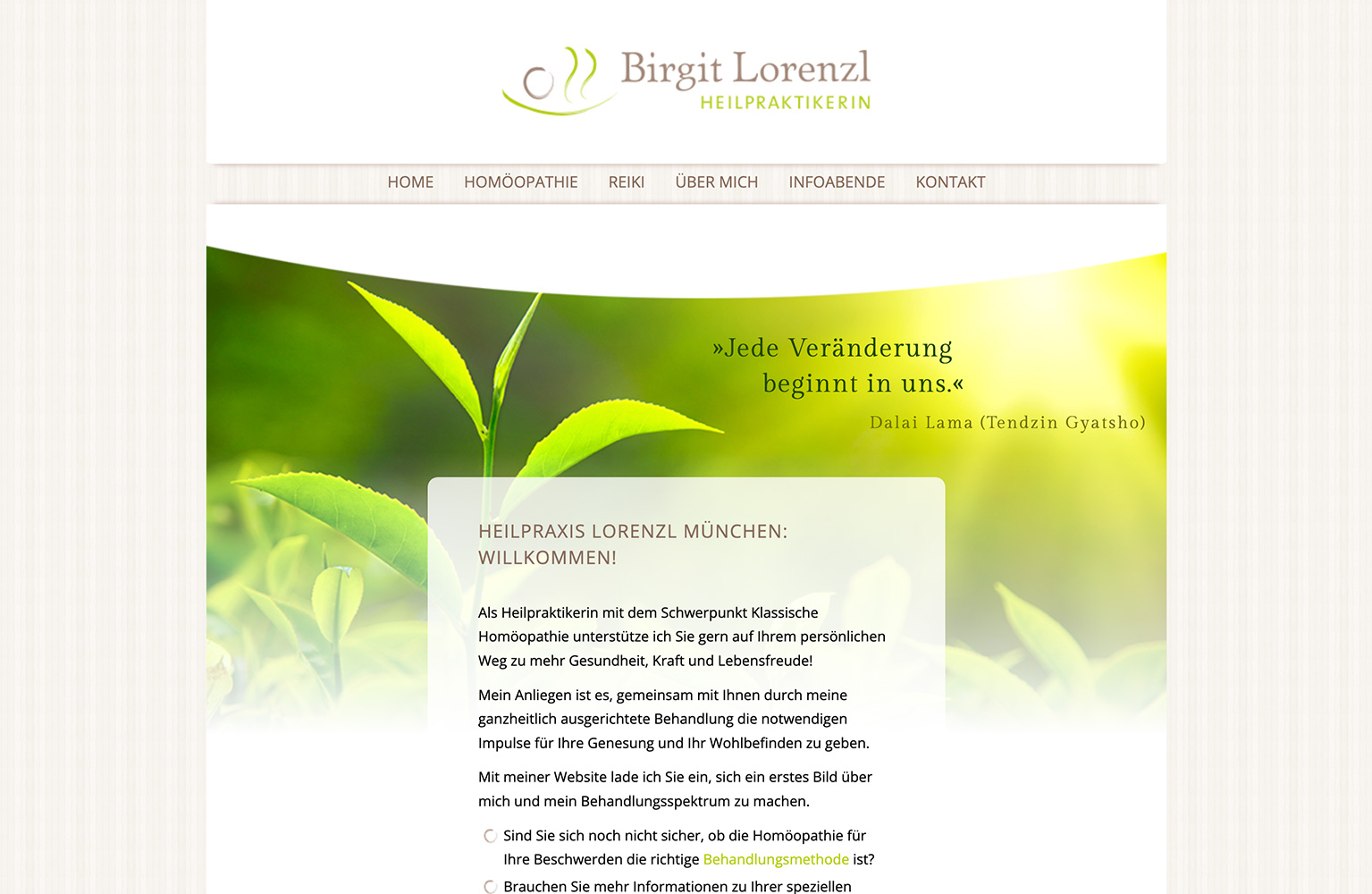 Webdesign & Programmierung Heilpraxis-Lorenzl.de