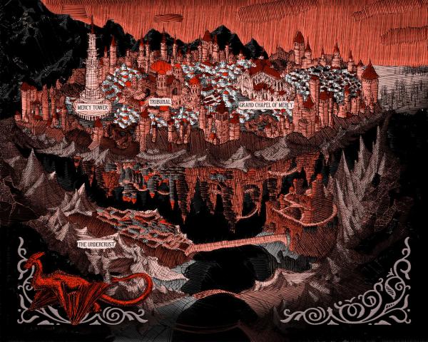 Elisa Kova, Dragon Cursed (Redtower) Karte bearbeitet von Andreas Sträußl